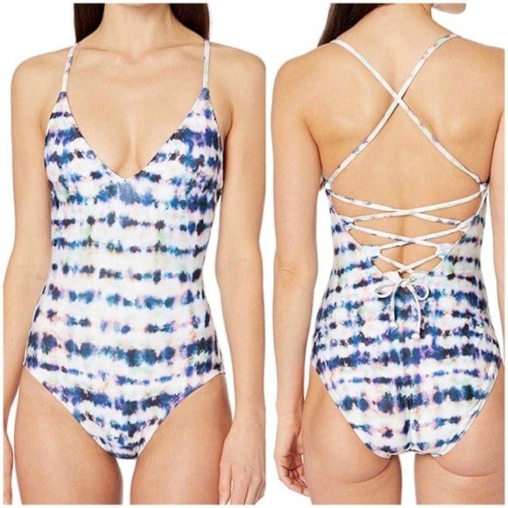 NWOT Splendid Going Coastal Patterned Swimsuit